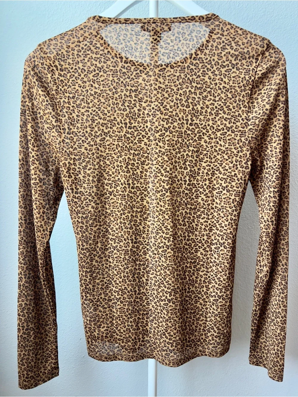 J. Crew Leopard Print Long Sleeve Tee in Tan and Brown